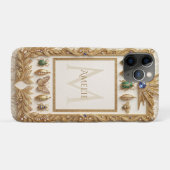 Luxe botanische sierlijst met eigen naam Case-Mate iPhone case (Achterkant (horizontaal))