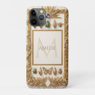Luxe botanische sierlijst met eigen naam Case-Mate iPhone case