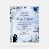 Luxe botanische trouwuitnodiging acryl bord (Voorkant)