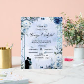 Luxe botanische trouwuitnodiging acryl bord (Huwelijk)