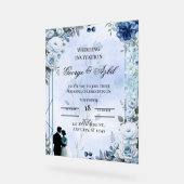 Luxe botanische trouwuitnodiging acryl bord (Hoek)