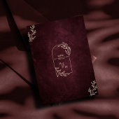 Luxe Bourgogne Bloemen Goud Islamitische Huwelijk Kaart