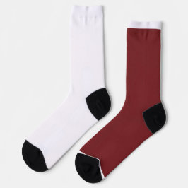 Luxe Bourgogne Crew Soks Minimalistische Cadeau Sokken