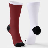 Luxe Bourgogne Crew Soks Minimalistische Cadeau Sokken (Gebogen)