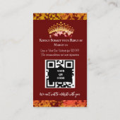 Luxe Bourgogne Elegant Quinceañera Spaans Informatiekaartje (Achterkant)