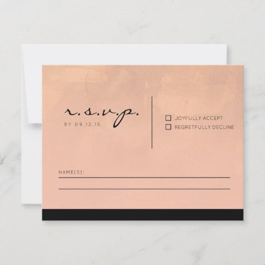 Luxe Bourgogne en Blush RSVP-kaart RSVP Kaartje (Voorkant)