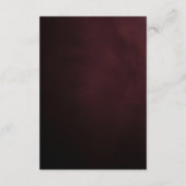 Luxe Bourgogne Rode Rose Flamenco Bruiloft Informatiekaartje (Achterkant)