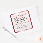 Luxe Bourgogne Rood Ombre Signature Tekst kaarsen Vierkante Sticker (Envelop)