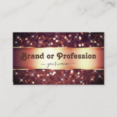 Luxe Bourgogne Roos Golden Glitter Stars Fabulous Visitekaartje (Voorkant)