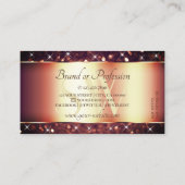 Luxe Bourgogne Roos Golden Glitter Stars Monogram Visitekaartje (Achterkant)