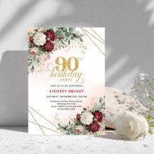 Luxe Bourgondië Boho Bloemstuk 90e Verjaardag