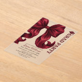 Luxe Bourgondië Boog Afstuderen Acryl Uitnodigingen (Laagn)