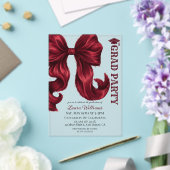 Luxe Bourgondië Boog Afstuderen Acryl Uitnodigingen (Insitu (Huwelijk))