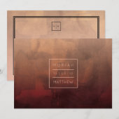 Luxe Bourgondië en Blush redden de datum Save The Date (Voorkant / Achterkant)