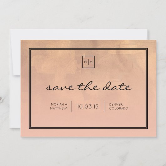 Luxe Bourgondië en Blush redden de datum Save The Date (Achterkant)