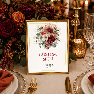 Luxe Bourgondië Goud Eucalyptus Herfst tafelblad Poster