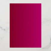 Luxe Bourgondië Goud Folie Save The Date Kaart (Achterkant)