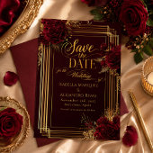 Luxe Bourgondië Roze Goud Flamenco Save The Date