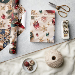 Luxe Bourgondië Smaragd Kerstcadeaus Cadeaupapier