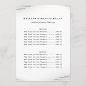 Luxe Boutique Business Price List Menu (Achterkant)