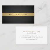 Luxe Boutique Gold Bar op getextureerde Black Burg Visitekaartje (Voorkant / Achterkant)