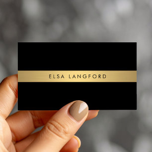 Luxe Boutique Gold Bar op zwart Visitekaartje