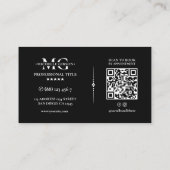 Luxe Bouwer Minimaal Monogram Kroon Crest Visitekaartje (Achterkant)