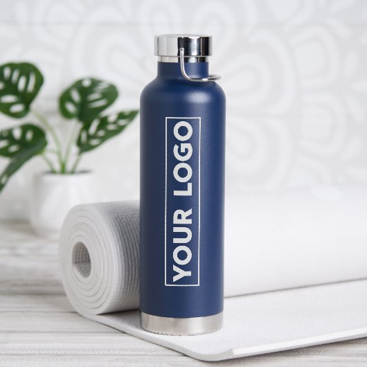 Luxe Breed Logo Navyblauw Waterfles (Yoga)