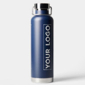 Luxe Breed Logo Navyblauw Waterfles (Achterkant)