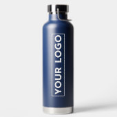 Luxe Breed Logo Navyblauw Waterfles (Links)