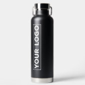 Luxe Breed Logo Zwart Waterfles (Voorkant)