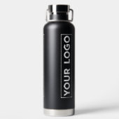 Luxe Breed Logo Zwart Waterfles (Achterkant)