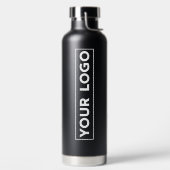 Luxe Breed Logo Zwart Waterfles (Links)