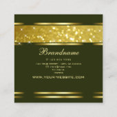 Luxe Bright Gold Glitter Sparkle Stars Stijlvol Vierkante Visitekaartje (Achterkant)