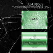 Luxe Bright Green Sparkle Glitter Sterren en Logo Visitekaartje