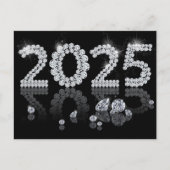 Luxe Briljante Diamanten Nieuwjaar 2025 Feestdagenkaart (Voorkant)