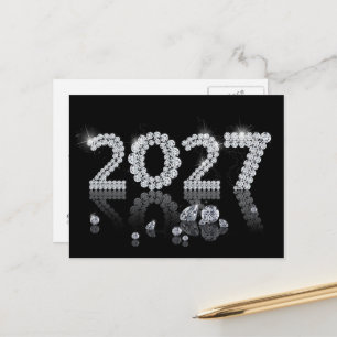 Luxe Briljante Diamanten Nieuwjaar 2027 Feestdagenkaart