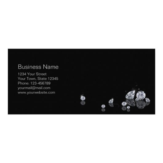 Luxe Brilliant Diamonds Nieuwjaar 2025 Korting Reclamekaart (Achterkant)