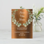 LUXE BRONZE EUCALYPTUS WREATSEN DE DATUM OP (Staand voorkant)