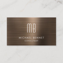 Luxe Bronzen Bruine Metalen Monogram Adviseur