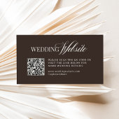 Luxe Brown | Wedding Website QR Code Informatiekaartje