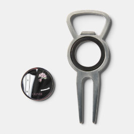 Luxe bruidegom smoking en pioen divot tool