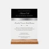 Luxe Bruidsboetiek Winkel Trunk Show Acryl Bord (Voorkant)
