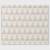 Luxe bruidsjurken Huwelijkscadeaus naadloos Cadeaupapier (Vlak)