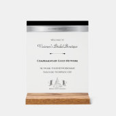 Luxe Bruidsmodezaak WiFi Tafel Acryl Bord (Voorkant)