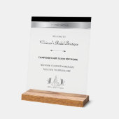 Luxe Bruidsmodezaak WiFi Tafel Acryl Bord (Hoek)