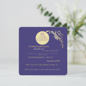 Luxe bruiloft brunch uitnodiging | Elegante Kraan  (Staand voorkant)