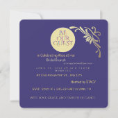 Luxe bruiloft brunch uitnodiging | Elegante Kraan  (Voorkant)