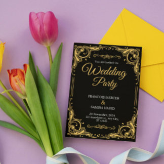 Luxe bruiloft-cadeau uitnodiging