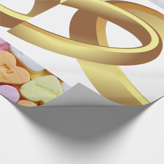 Luxe bruiloft Elegante trouwring inpakpapier (Hoek)